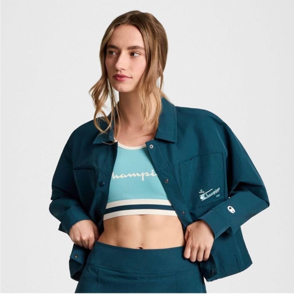 Champion Women's Snap Front Top - Teal